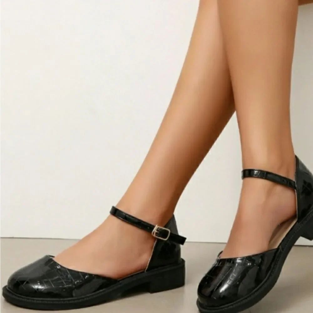 BRAND NEW STEVE MADDEN JKLAIR D'ORSAY ADJUSTABLE BUCKLE ANKLE STRAP FLAT…